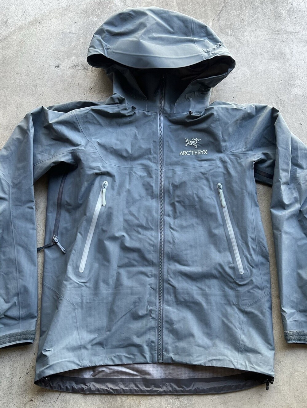 Arc'teryx Beta AR Men’s S Blue Hooded Waterproof Goretex Pro Green Blue Grey